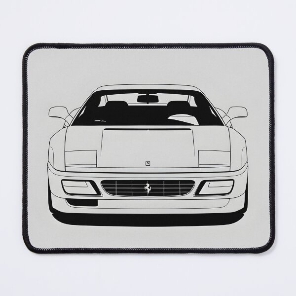 Item preview, Ferrari 348 Front View Illustration Classic Italian Supercar Minimalist Poster designed and sold by Motorline44.