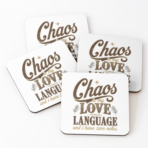 Item preview, Chaos Is My Love Language And I Have Zero Notes Funny Vintage Typography designed and sold by ThefadedEra.