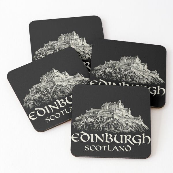 Item preview, Edinburgh Castle Scotland Art - Historic Royal Mile Woodcut Design designed and sold by Loom on the Loch.