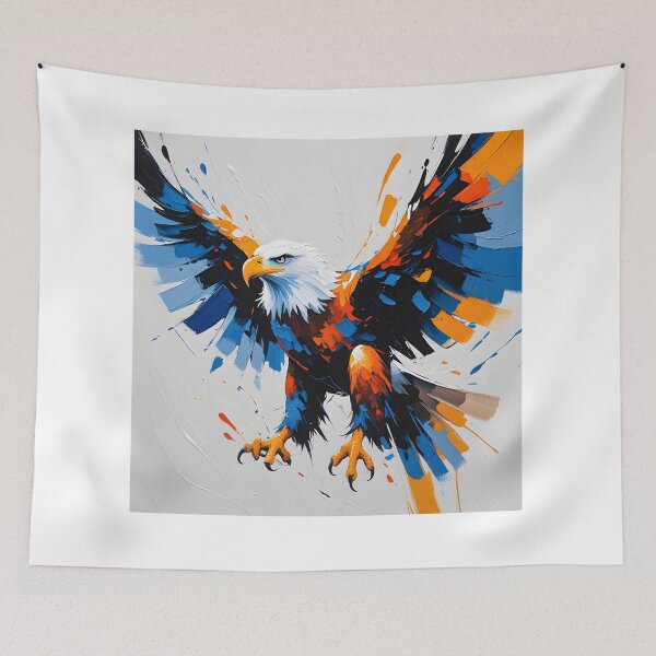 Item preview, Powerful Abstract Eagle Art – Modern Flying Eagle Painting designed and sold by ArtnarongDesign.