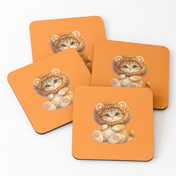 Item preview, kitten with lion hat designed and sold by PasoaPaso2025.