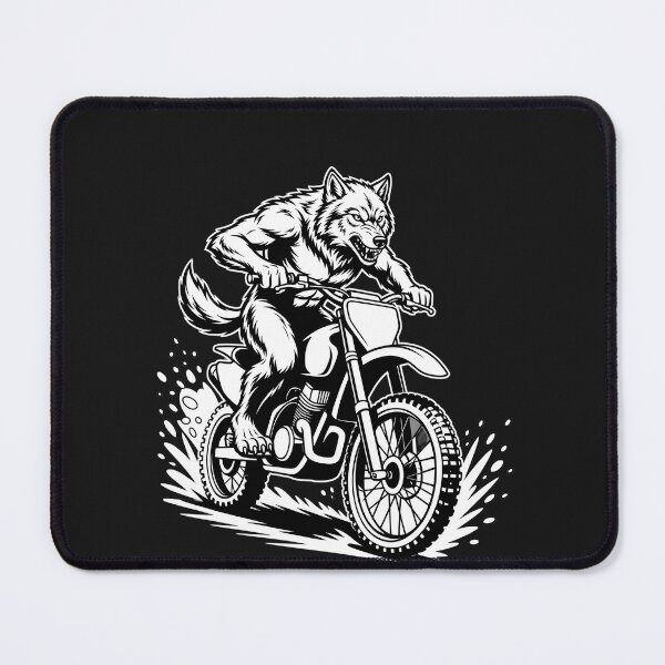 Item preview, Werewolf Motocross Rider - Aggressive Wolf Dirt Bike Racing Design designed and sold by SoftInk Studio.