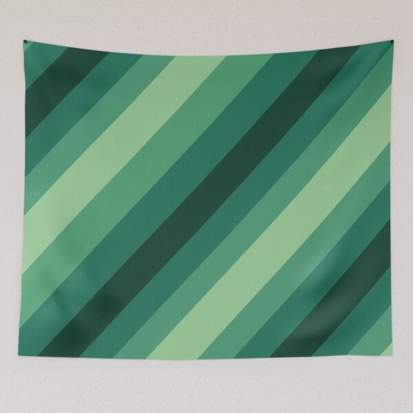Item preview, Light Dark and Emerald Green Diagonal Stripes designed and sold by burbankdesigns.