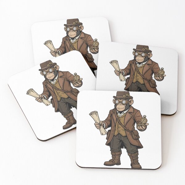 Item preview, Steampunk Explorer Monkey Retro Adventure designed and sold by PixelStudioBe.