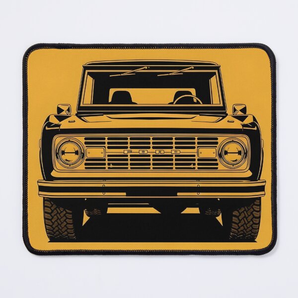 Item preview, Ford Bronco 1975 Front View Illustration Classic American 4x4 Off-Road SUV Minimalist Poster designed and sold by Motorline44.