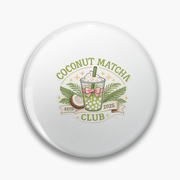 Item preview, Coconut Matcha Club Tropical Boba Tea Aesthetic Design designed and sold by Aura.Creative.