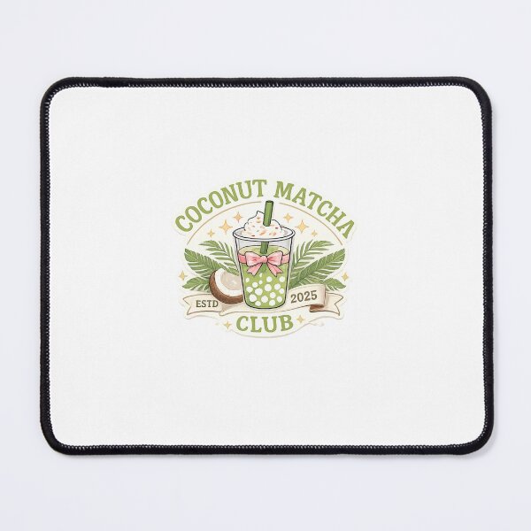 Item preview, Coconut Matcha Club Tropical Boba Tea Aesthetic Design designed and sold by Aura.Creative.