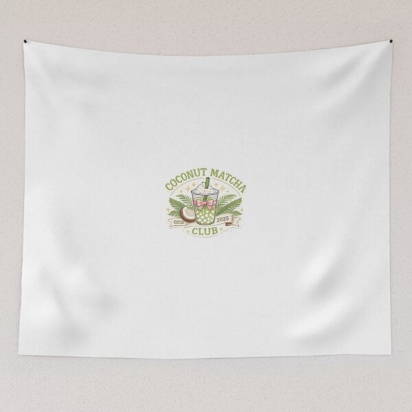 Item preview, Coconut Matcha Club Tropical Boba Tea Aesthetic Design designed and sold by Aura.Creative.