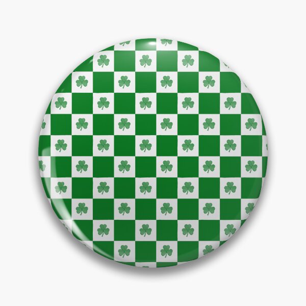 Item preview, St Patrick shamrock checkered pattern design designed and sold by yusraadesignz.