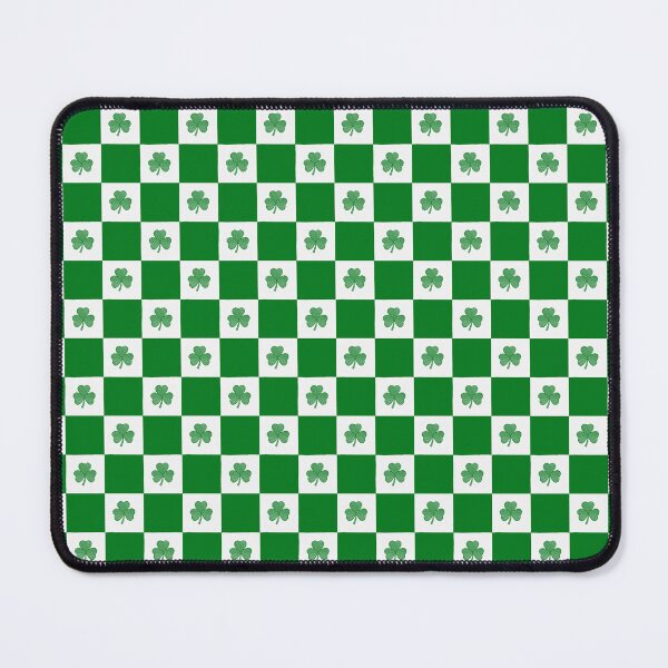 Item preview, St Patrick shamrock checkered pattern design designed and sold by yusraadesignz.