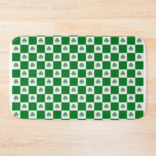 Item preview, St Patrick shamrock checkered pattern design designed and sold by yusraadesignz.