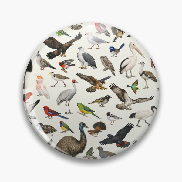 Item preview, Birds of Australia Retro Wildlife Identification Chart designed and sold by kakarikihill.
