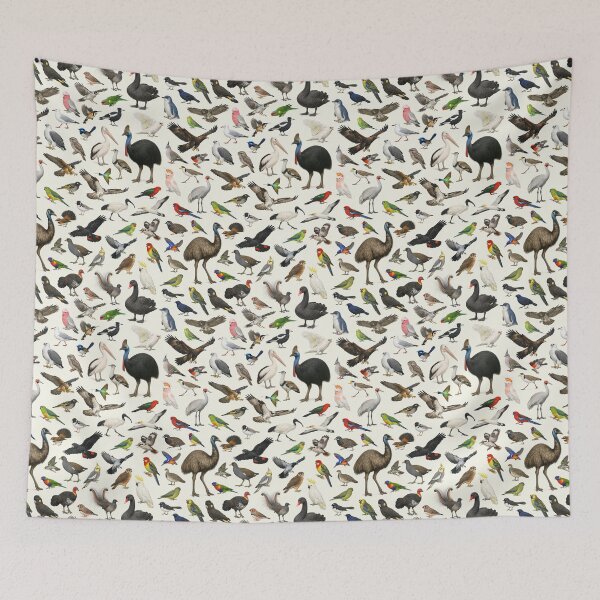 Item preview, Birds of Australia Retro Wildlife Identification Chart designed and sold by kakarikihill.