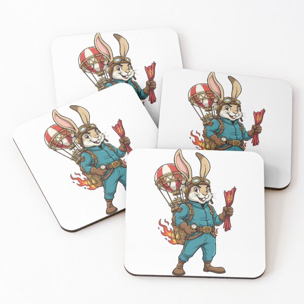Item preview, Steampunk Aviator Rabbit Hot Air Balloon Flight designed and sold by PixelStudioBe.