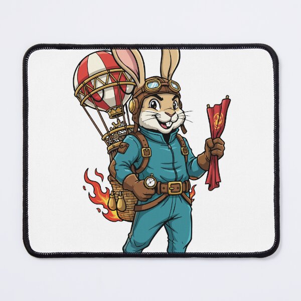 Item preview, Steampunk Aviator Rabbit Hot Air Balloon Flight designed and sold by PixelStudioBe.