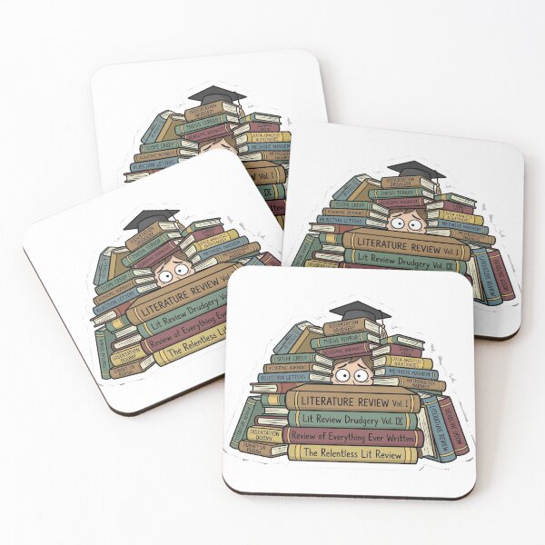 Item preview, Overwhelmed Student: Relentless Literature Review & Dissertation Drudgery Sticker designed and sold by AuroraPixelDa.