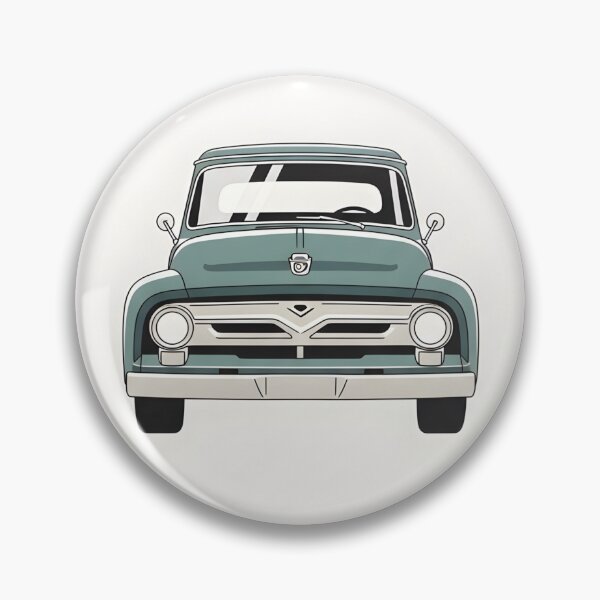 Item preview, Ford F-100 Classic Pickup Front View Illustration Vintage American Truck Minimalist Poster designed and sold by Motorline44.