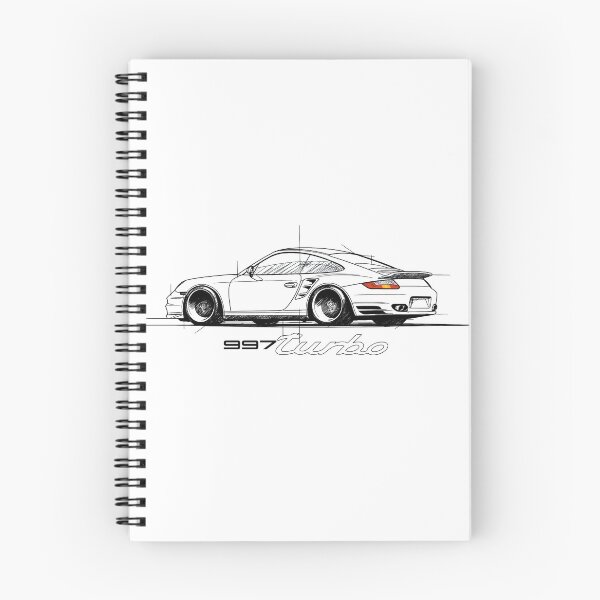 Artikelvorschau, Porsche 997 911 Turbo Skizze entworfen und verkauft von blackdogshop.