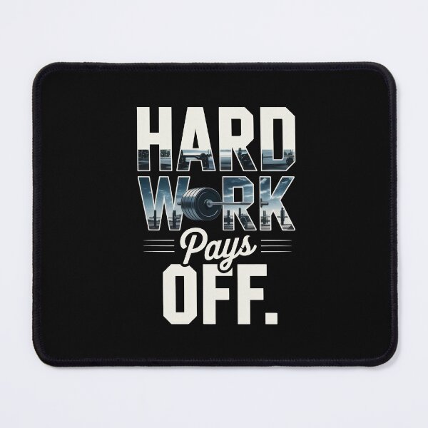 Item preview, Hard Work Pays Off – Barbell Ocean Gym Motivation Poster designed and sold by Enea Kelo.