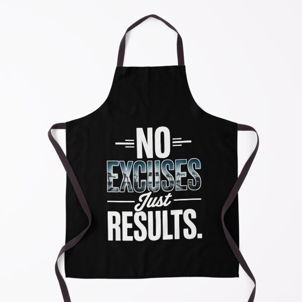 Item preview, No Excuses Just Results – Bold Gym Typography Art designed and sold by Enea Kelo.