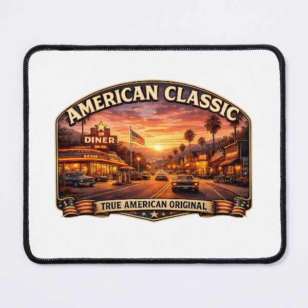 Item preview, American Classic Sunset Diner Street designed and sold by LunaMomoShop.