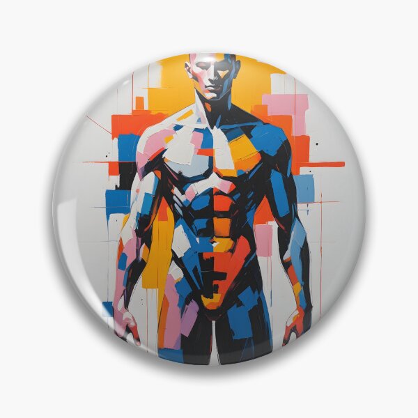 Item preview, Modern Abstract Human Figure Art – Geometric Body Painting designed and sold by ArtnarongDesign.
