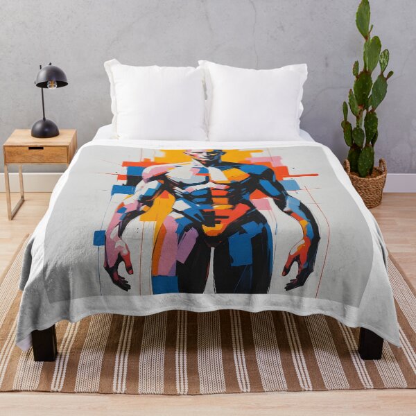 Item preview, Modern Abstract Human Figure Art – Geometric Body Painting designed and sold by ArtnarongDesign.