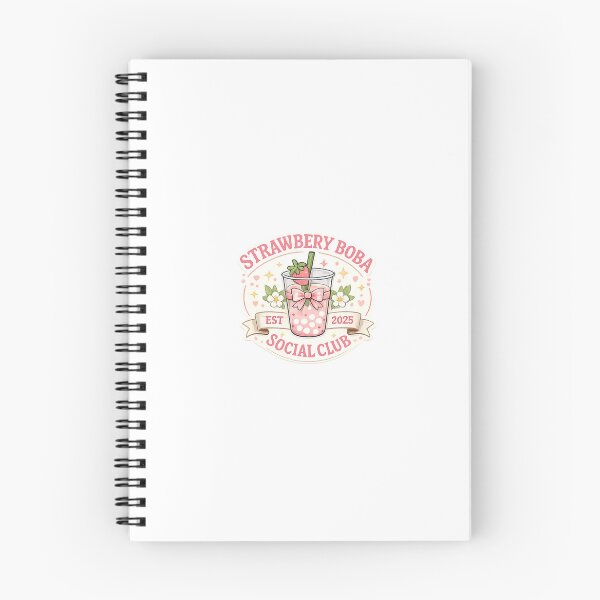Item preview, Strawberry Boba Social Club Cute Bubble Tea Design designed and sold by Aura.Creative.