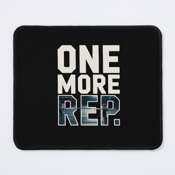 Item preview, One More Rep – Barbell Gym Push Limit Quote Art designed and sold by Enea Kelo.