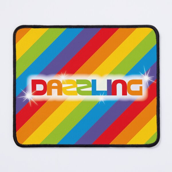 Item preview, Dazzling – Bold Rainbow Stripe Typography Art Print designed and sold by Fabulosa Designs.