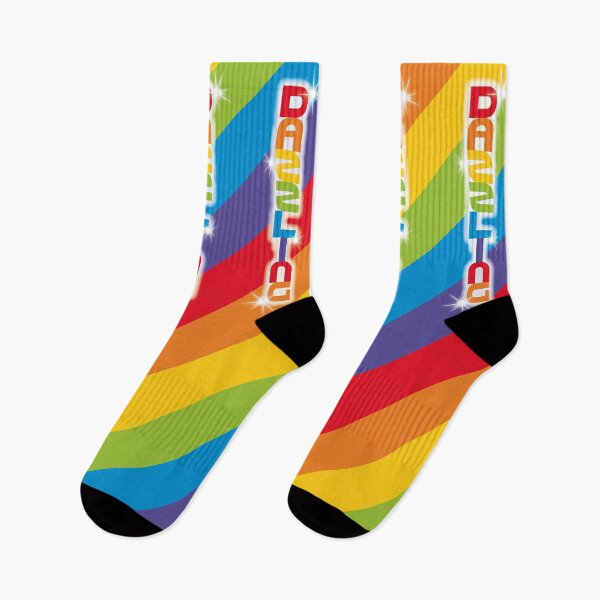 Item preview, Dazzling – Bold Rainbow Stripe Typography Art Print designed and sold by Fabulosa Designs.