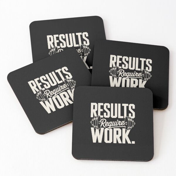 Item preview, Results Require Work – Barbell Gym Results Typography Poster designed and sold by Enea Kelo.