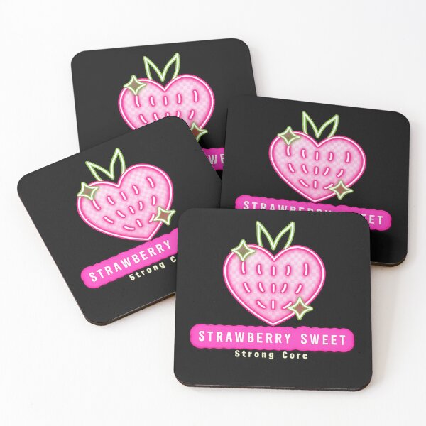 Item preview, Neon Strawberry Core – Glowing Fruit Heart Art – Retro Neon Aesthetic designed and sold by TKOprintdesigns.