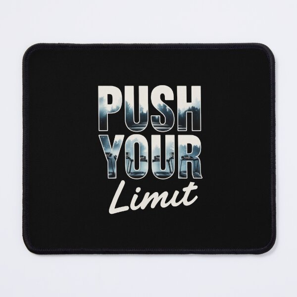 Item preview, Push Your Limit – Treadmill Gym Challenge Typography Art designed and sold by Enea Kelo.