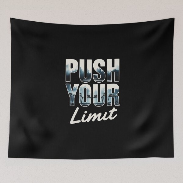Item preview, Push Your Limit – Treadmill Gym Challenge Typography Art designed and sold by Enea Kelo.