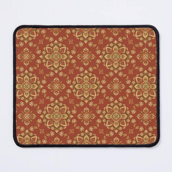 Item preview, Terracotta Geometric Floral Earth Tone Pattern designed and sold by zenjiinspired.