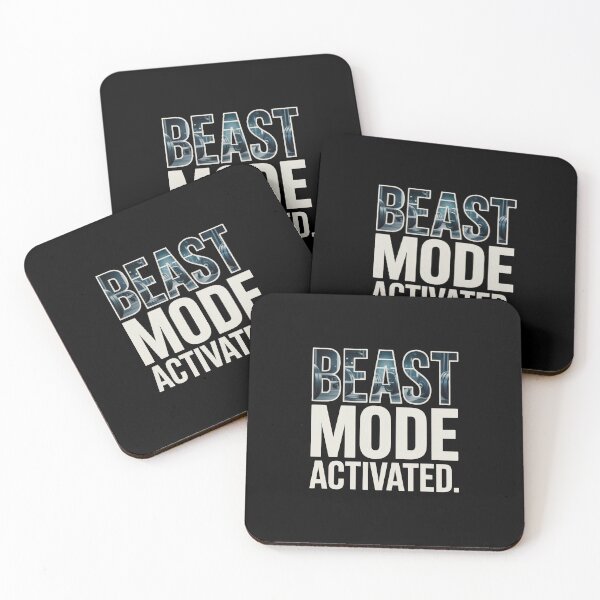 Item preview, Beast Mode Activated – Gym Equipment Beast Typography Poster designed and sold by Enea Kelo.