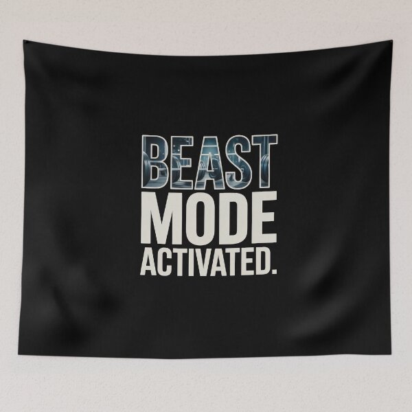 Item preview, Beast Mode Activated – Gym Equipment Beast Typography Poster designed and sold by Enea Kelo.