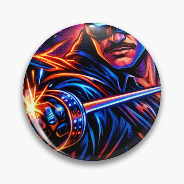 Item preview, Neon Zorro Comic Hero – Cyber Western Vigilante Illustration designed and sold by SHOCAMPOS DESIGNS .
