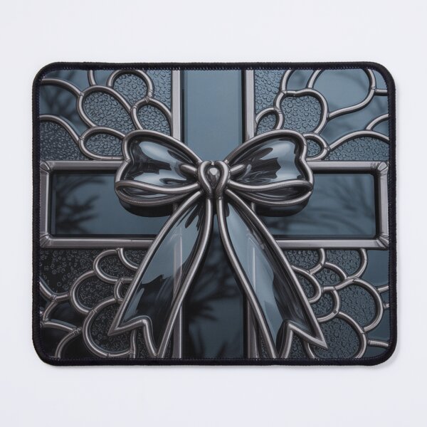 Item preview, Black Stained Glass Cross and Coquette Bow designed and sold by JediKittenWars.
