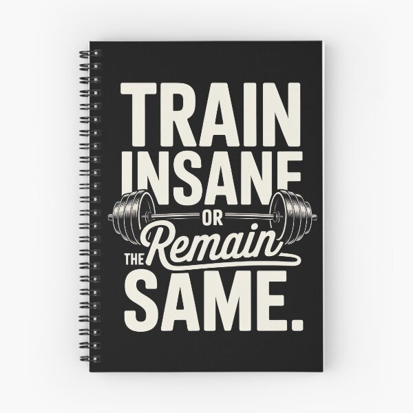 Item preview, Train Insane Or Remain The Same – Barbell Gym Insane Quote Art designed and sold by Enea Kelo.