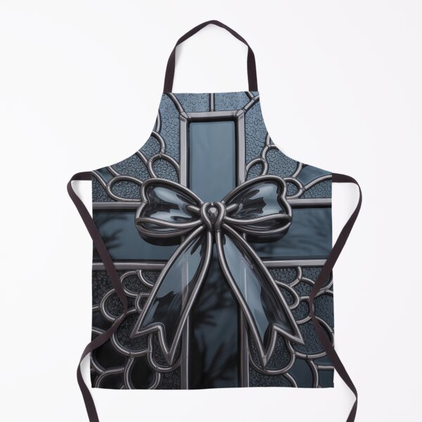 Item preview, Black Stained Glass Cross and Coquette Bow designed and sold by JediKittenWars.