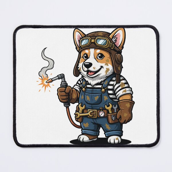 Item preview, Corgi Welder Steampunk Industrial Mechanic designed and sold by PixelStudioBe.
