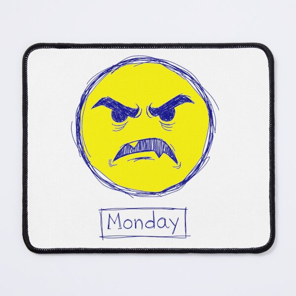 Item preview, Angry Monday Face Doodle designed and sold by crazygoose30.