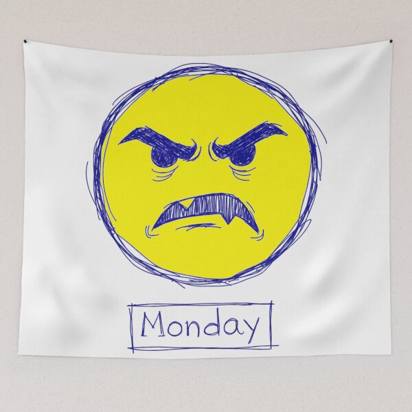 Item preview, Angry Monday Face Doodle designed and sold by crazygoose30.