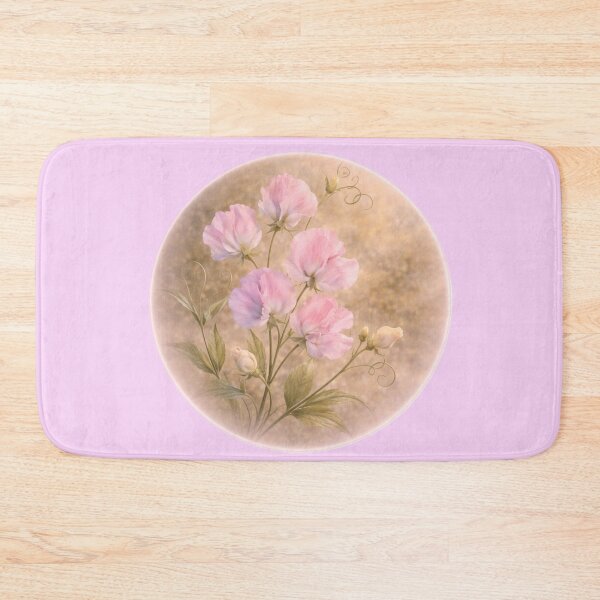 Item preview, Delicate Sweet Pea Blossoms – Romantic Floral Portrait designed and sold by TheJoyfulPen.