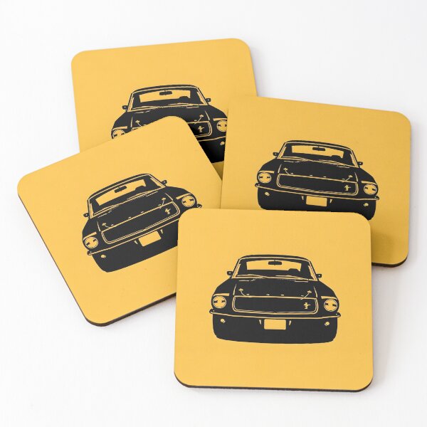 Item preview, Ford Mustang 1967 Front View Illustration Classic American Muscle Car Minimalist Poster designed and sold by Motorline44.