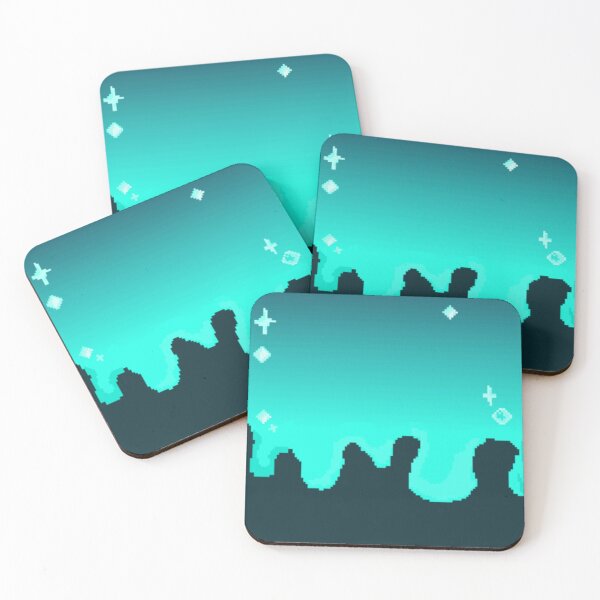 Item preview, Turquoise background print. Pixel fan art. designed and sold by YaroshMaria.