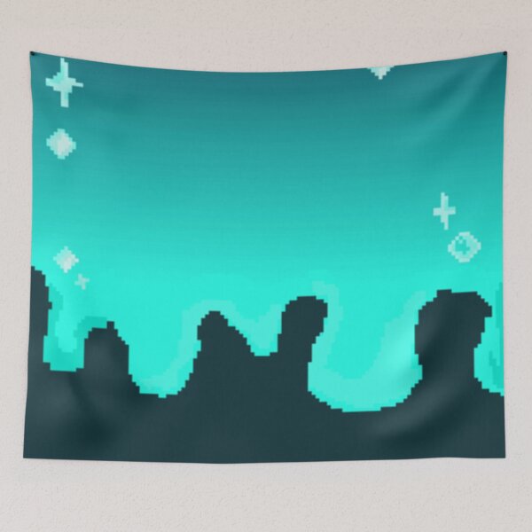 Item preview, Turquoise background print. Pixel fan art. designed and sold by YaroshMaria.