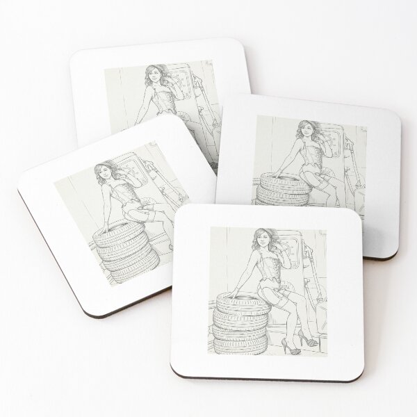Item preview, Retro Pin Up Gas Station Girl Vintage Mechanic Aesthetic designed and sold by Aura.Creative.